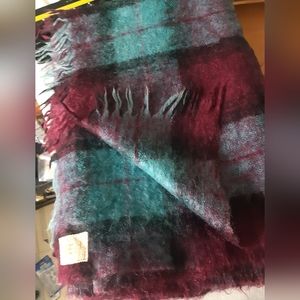Hudson bay throw blanket made in Scotland mohair vintage plaid tartan